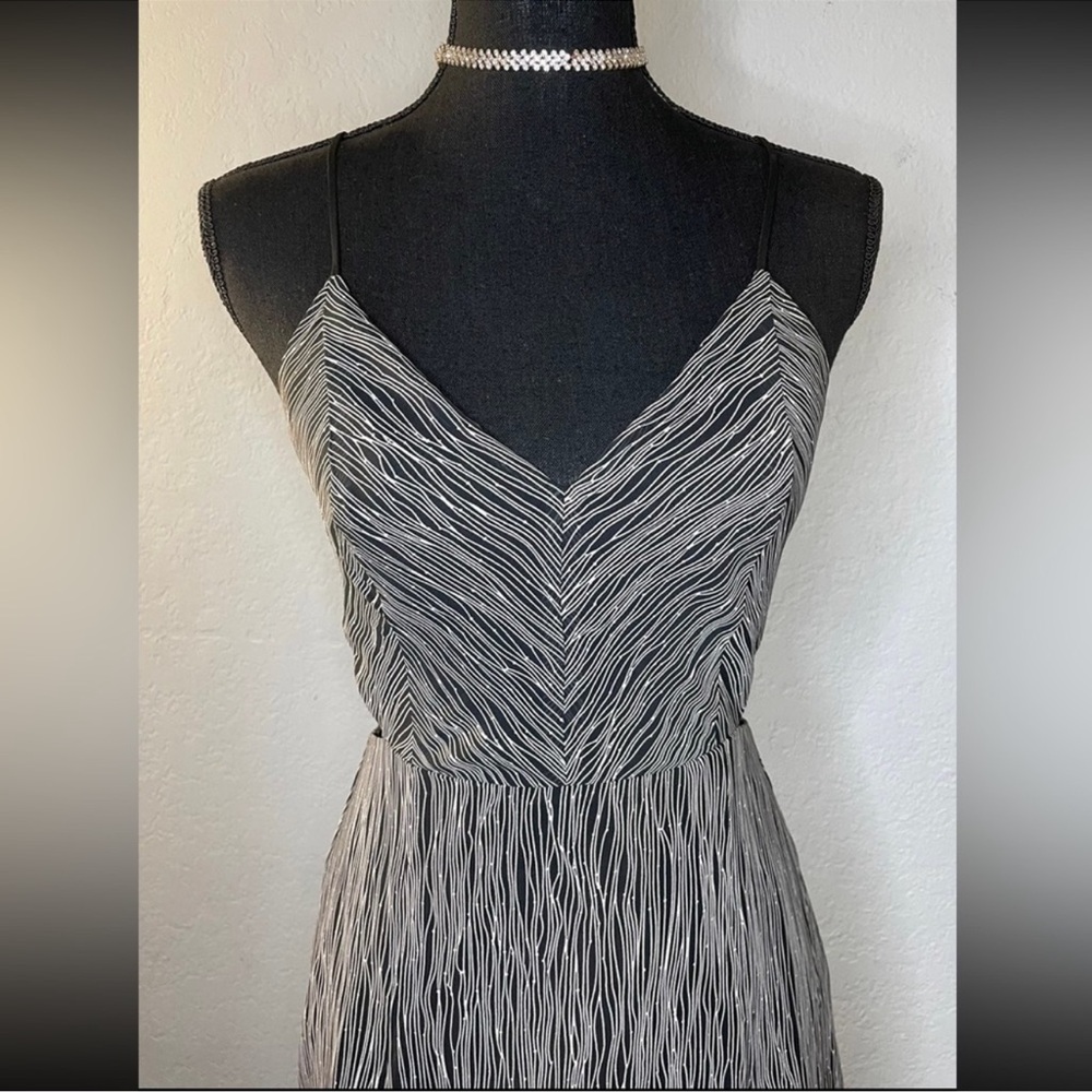 Open back maxi dress with side slits in small
